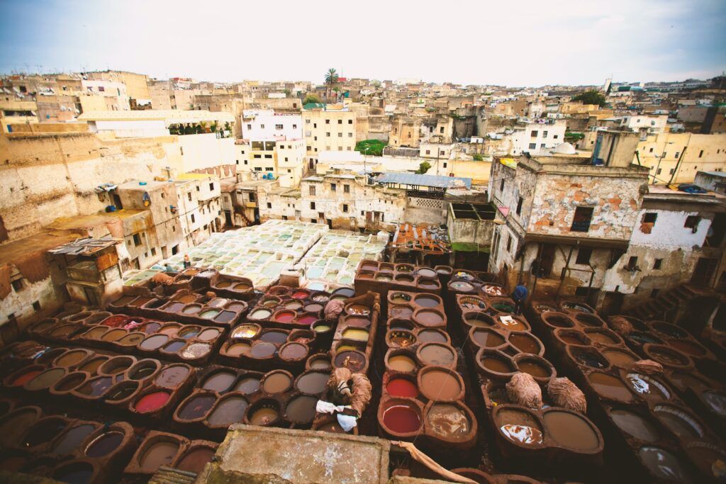 white buildings during daytime photo in Fes