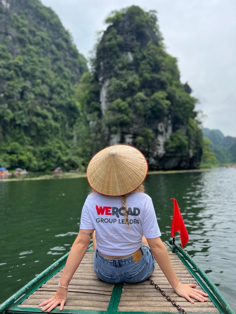 WeRoad coordinator enjoying a boat tour in Ha Long Bay