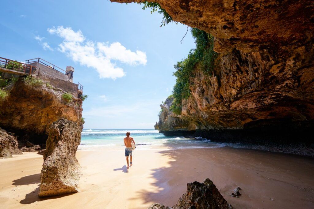 Uluwatu beach in Bali