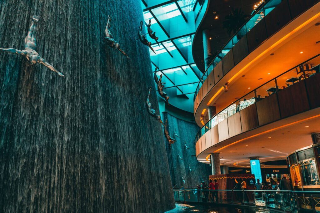The interior of the Dubai Mall, one of the places to visit in Dubai
