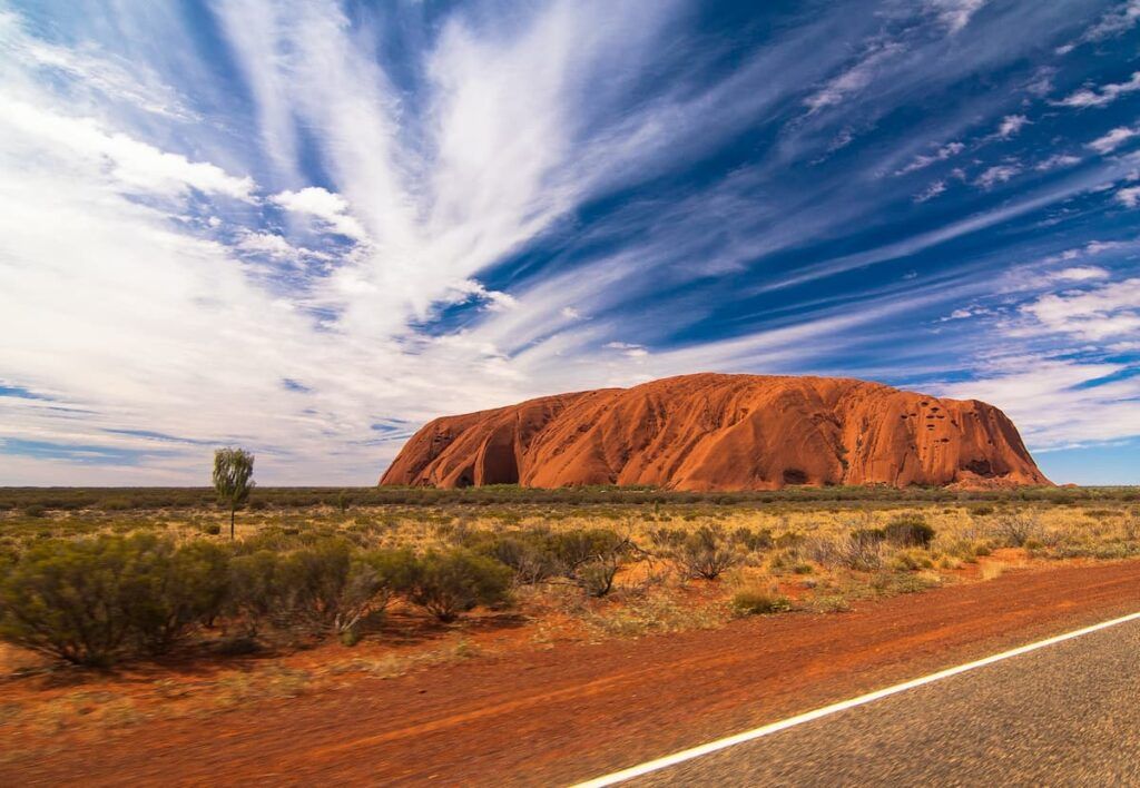 Uluru, the famous red monolith in Australia