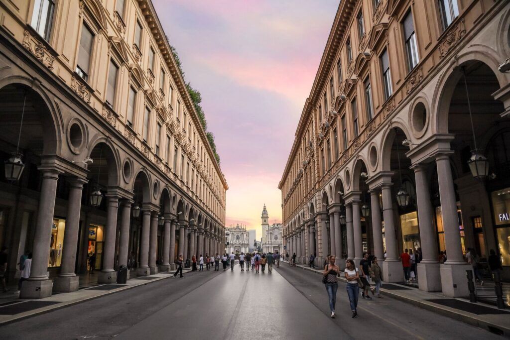 A view of the Turin street.