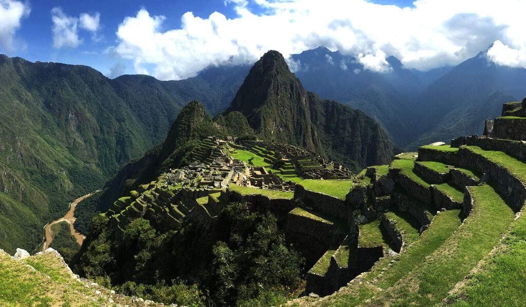 A view from the top of Machu Picchu.