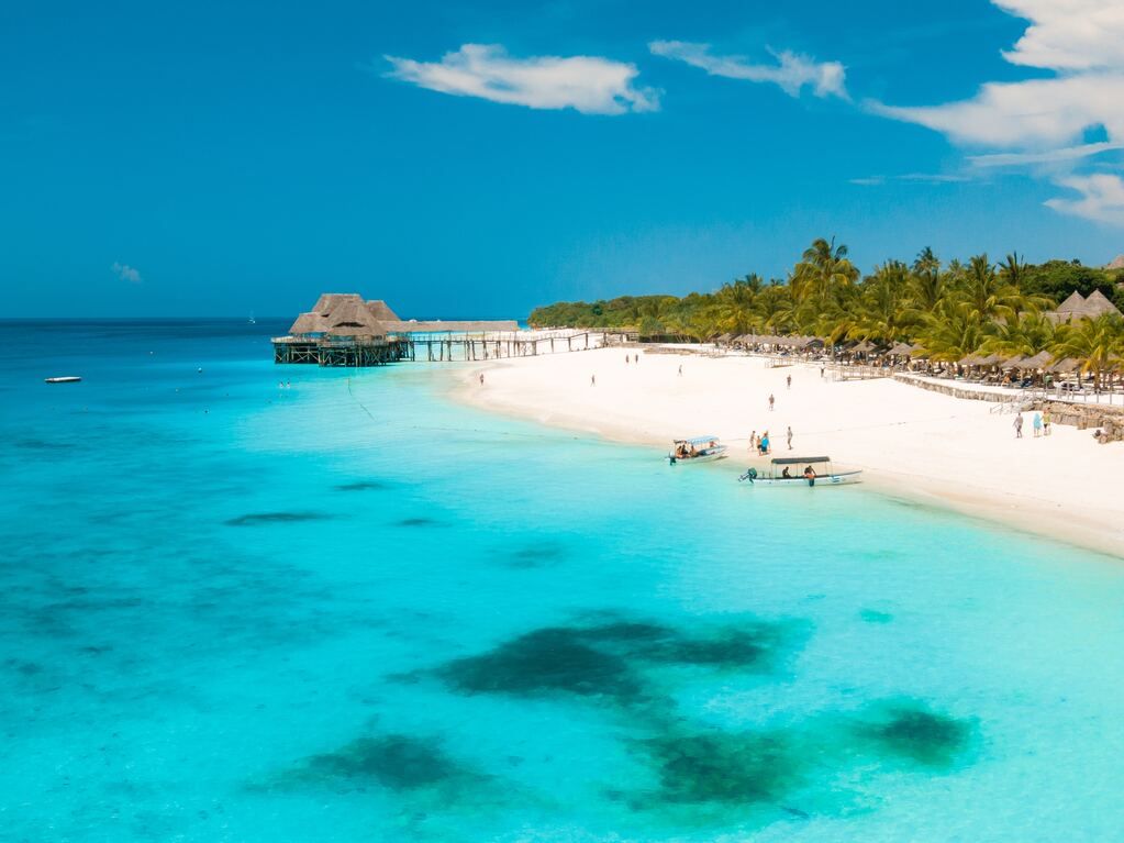 A view of a beach in Zanzibar