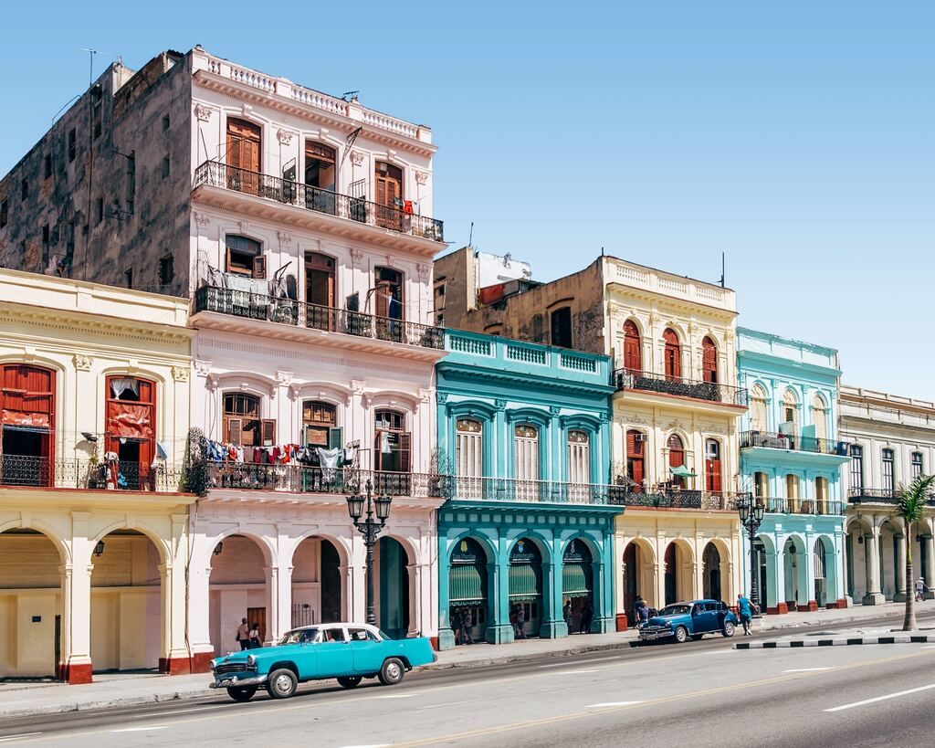 A view of a colourful Havana street.