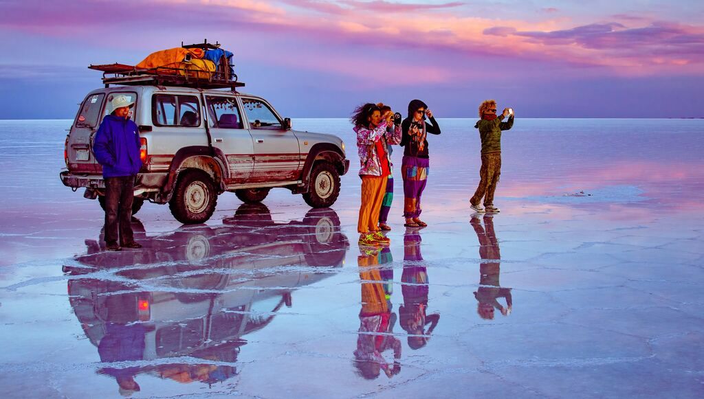 The mirror of the world, the Bolivian salt lake