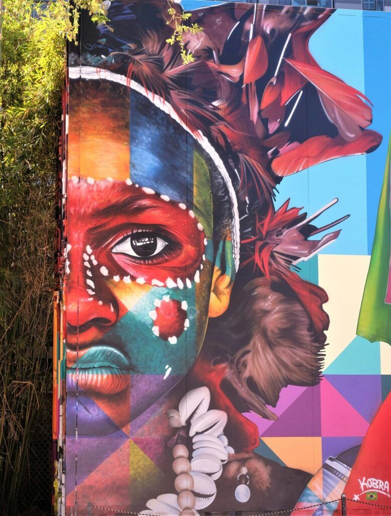 Graffiti wall art in Miami.