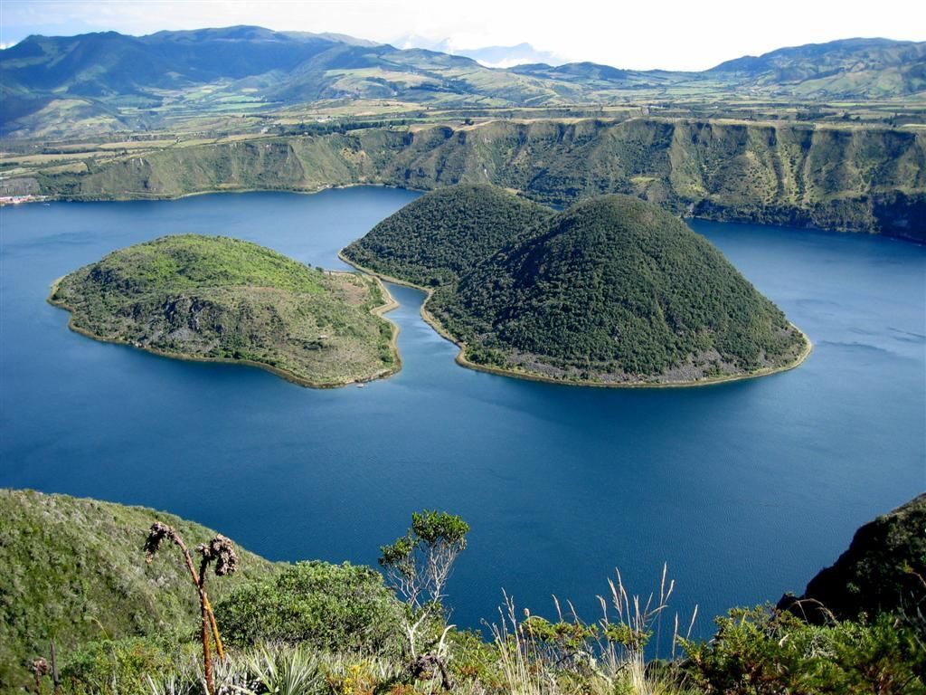 a viewpoint of Cuicocha Lake