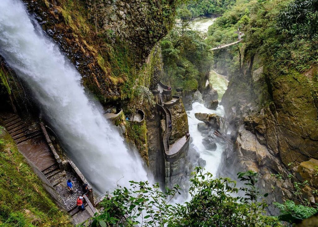 Landscape waterfall nature ecuador