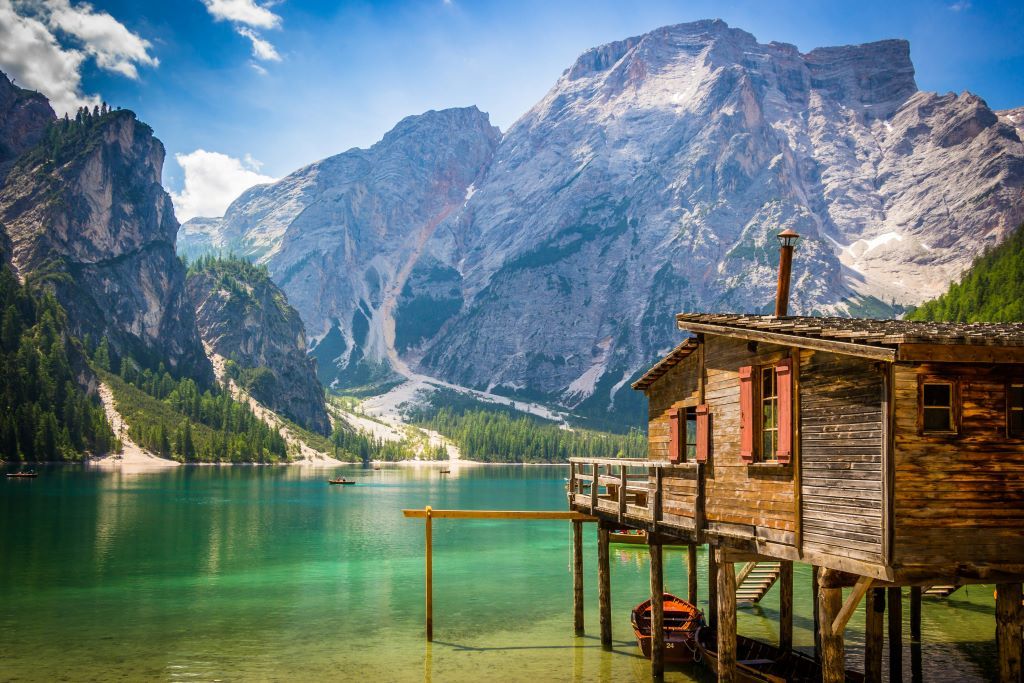 A stunning view of Lake Braies in the Dolomites