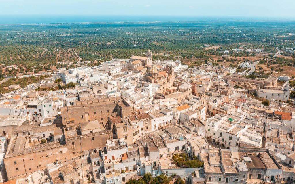 An aerial view of Ostuni