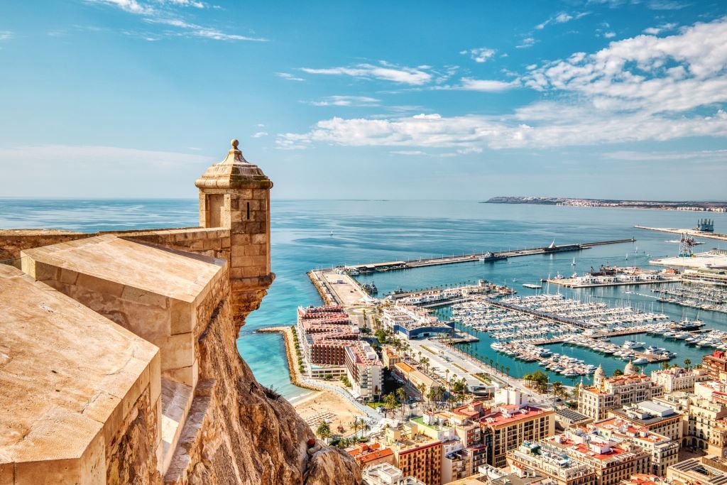 Santa Barbara Castle with Alicante Panorama Aerial View