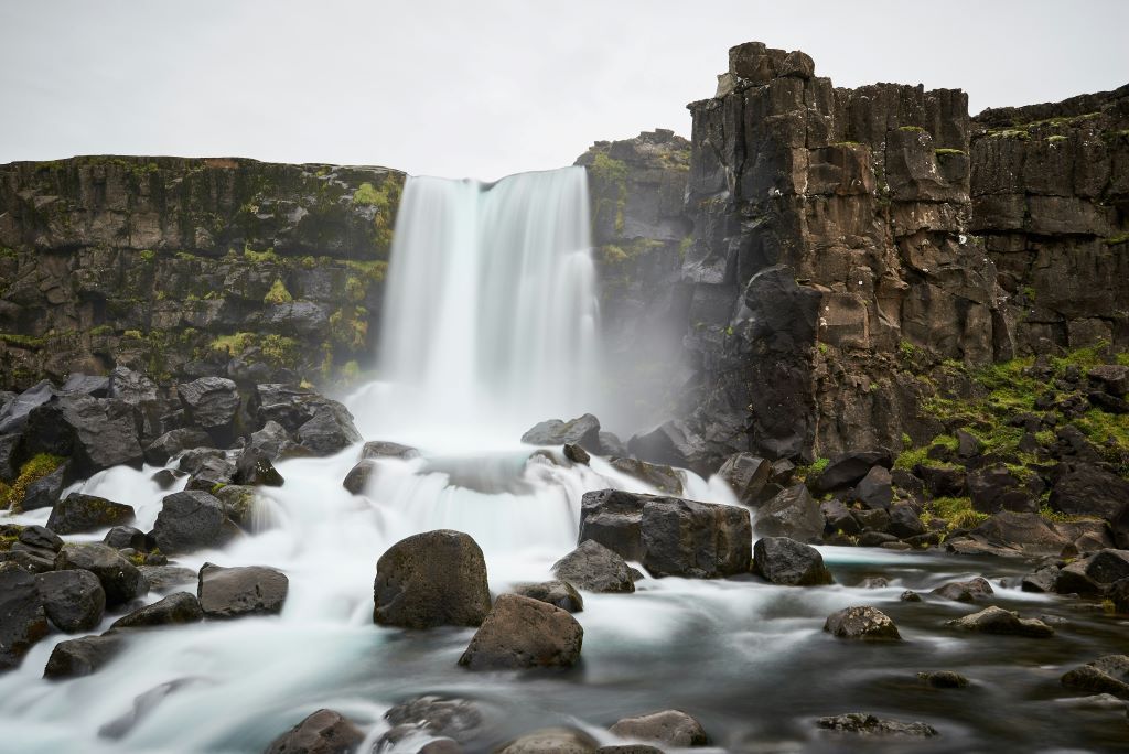 Oxararfoss Waterfall